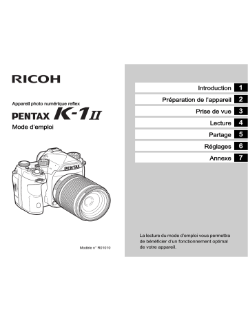 Pentax Série K-1 II Mode d'emploi | Fixfr