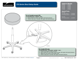 Midmark 270 Series Stools Guide d'installation