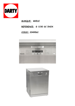 Miele G1230SC Manuel utilisateur