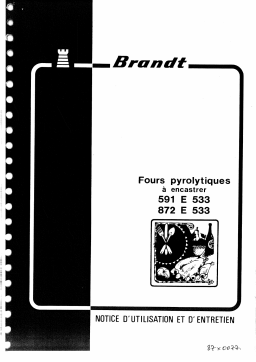 Brandt 591E53 Manuel utilisateur