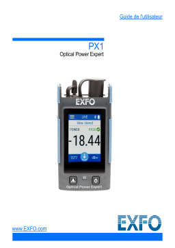 EXFO Optical Power Expert PX1 Mode d'emploi