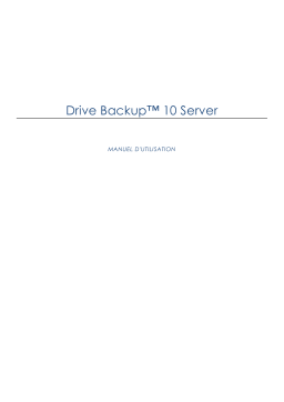 Paragon Software Drive Backup 10 Server Manuel utilisateur