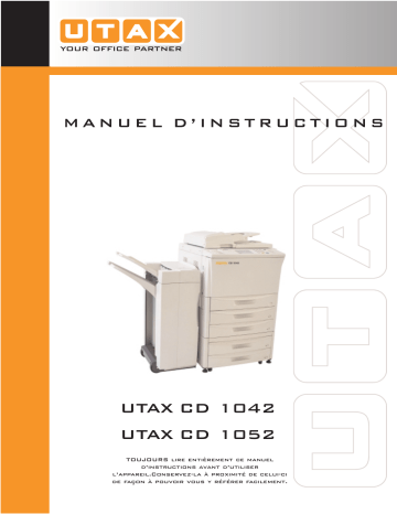 CD 1052 | Mode d'emploi | Utax CD 1042 Copy System Manuel utilisateur | Fixfr