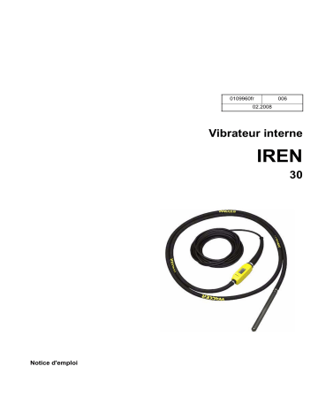 Wacker Neuson IREN30/042/10 High Frequency Internal Vibrator Manuel utilisateur | Fixfr