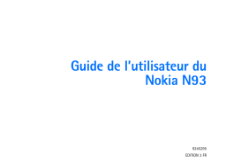 Nokia N93 Manuel utilisateur