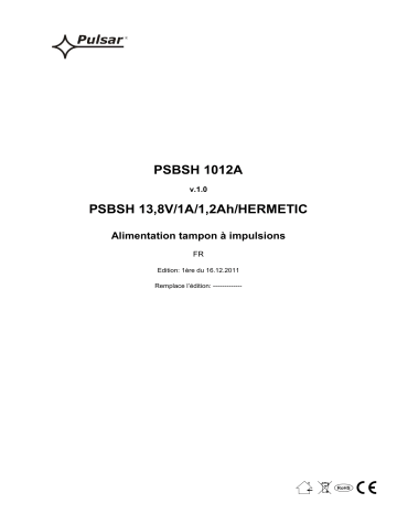 Mode d'emploi | Pulsar PSBSH1012A - v1.0 Manuel utilisateur | Fixfr