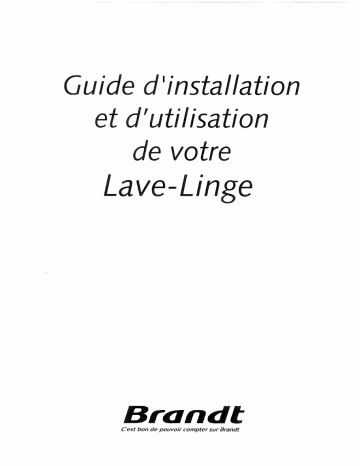 WTM1135F | Manuel du propriétaire | Brandt WTM1035F Manuel utilisateur | Fixfr