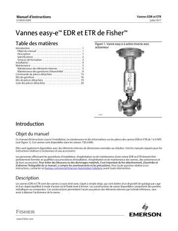 Fisher Vannes easy-e EDR et ETR de ( EDR and ETR easy-e Valves) Manuel du propriétaire | Fixfr