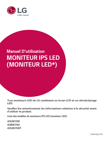 LG 43UN700-B Manuel du propriétaire | Fixfr