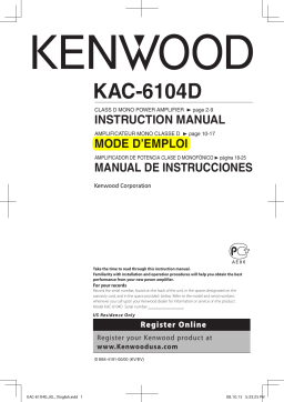 Kenwood KAC-6104D Manuel utilisateur