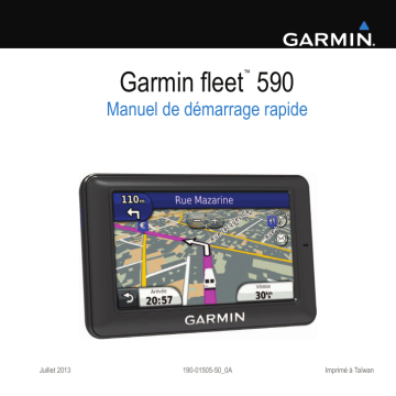 Fleet 590 | Guide de démarrage rapide | Garmin fleet™ 590 Manuel utilisateur | Fixfr