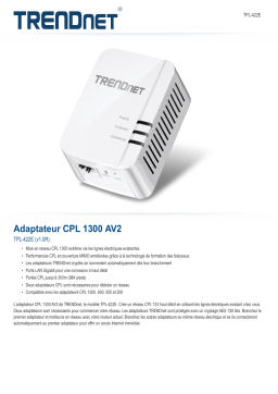 Trendnet TPL-422E Powerline 1300 AV2 Adapter Fiche technique