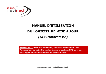 Manuel du propriétaire | NAVIRAD GPS NAVIRAD Manuel utilisateur | Fixfr