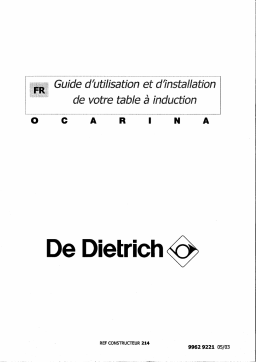 De Dietrich SCE60WF1 Manuel utilisateur