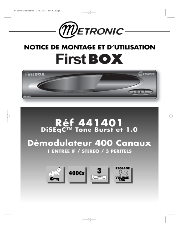 Manuel du propriétaire | Metronic DEMODULATEUR ANALOGIQUE FIRST BOX Manuel utilisateur | Fixfr