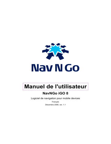 Manuel du propriétaire | NAV N GO IGO8 Manuel utilisateur | Fixfr