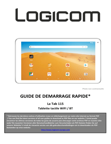 Guide de démarrage rapide | Logicom La Tab 115 Manuel utilisateur | Fixfr