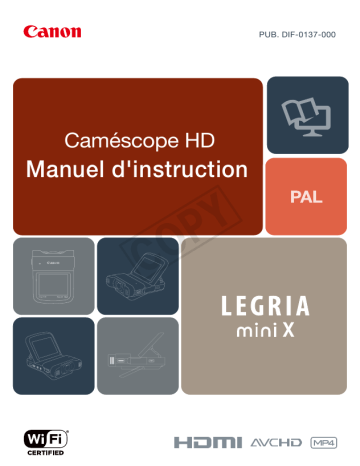 Mode d'emploi | Canon LEGRIA mini X Manuel utilisateur | Fixfr