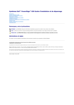 Dell PowerEdge 830 server Manuel utilisateur
