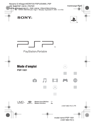 Manuel du propriétaire | Sony PS-P2.0 Manuel utilisateur | Fixfr