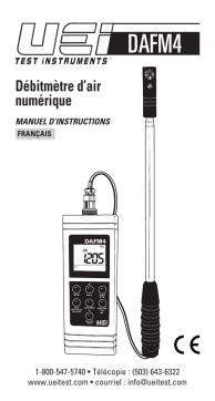 UEi DAFM4 Digital In-Duct Mini Vane Anemometer Manuel du propriétaire