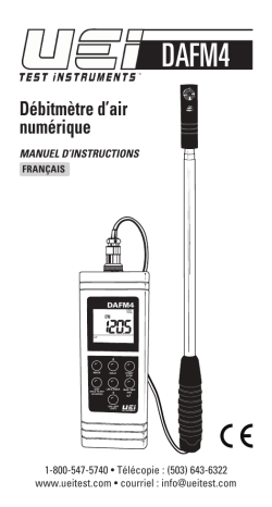 UEi DAFM4 Digital In-Duct Mini Vane Anemometer Manuel du propriétaire | Fixfr