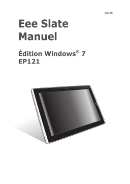 Asus Eee Slate EP121 windows 7 Mode d'emploi