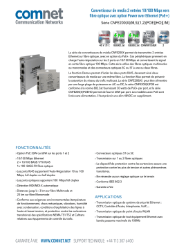 Comnet CNFE200X Series Fiche technique