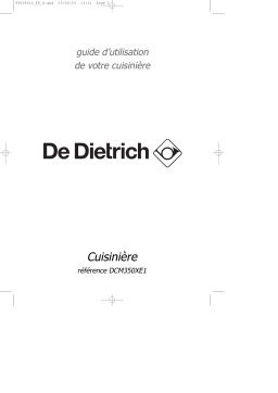 De Dietrich DCM350XE1 Manuel utilisateur