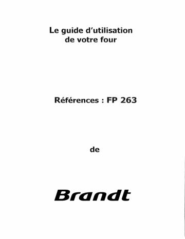 Manuel du propriétaire | sauter FP263DF1 Manuel utilisateur | Fixfr