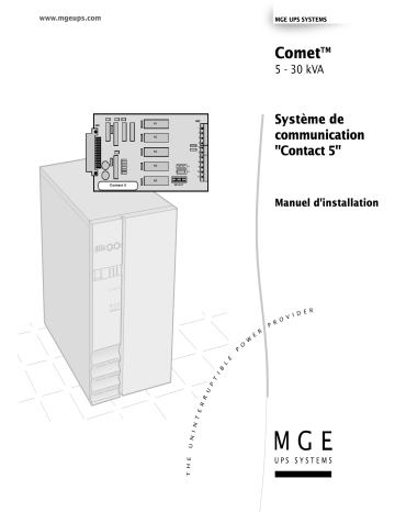 Manuel du propriétaire | MGE UPS COMET CARTE CONTACT 5 Manuel utilisateur | Fixfr