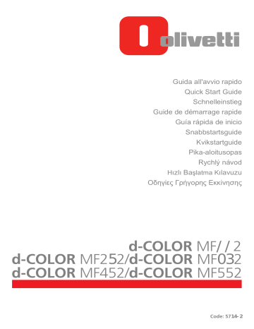 Manuel du propriétaire | Olivetti d-Color MF222 - MF282 - MF362 - MF452 - MF552 Manuel utilisateur | Fixfr