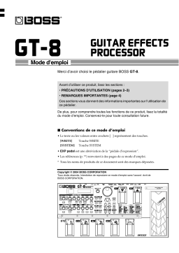 Roland GT-8 Manuel utilisateur