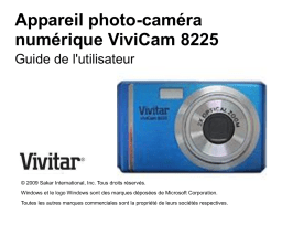 Vivitar ViviCam 8225 Manuel utilisateur