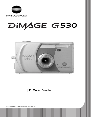 KONICA Dimage G530 Mode d'emploi | Fixfr