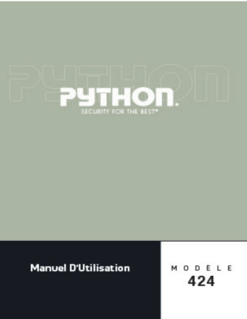 Manuel du propriétaire | Python 424 Manuel utilisateur | Fixfr