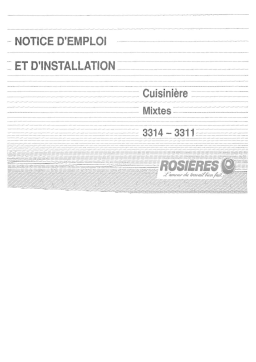 ROSIERES 3311 Manuel utilisateur