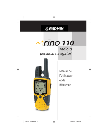 Rino 110 | Mode d'emploi | Garmin Rino® 110 Manuel utilisateur | Fixfr