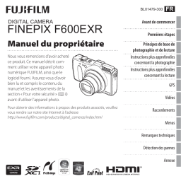 Fujifilm FinePix F600 EXR Mode d'emploi