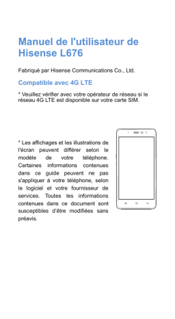 Mode d'emploi | Hisense L676 Manuel utilisateur | Fixfr