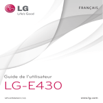 LG S&eacute;rie E430 orange Manuel utilisateur