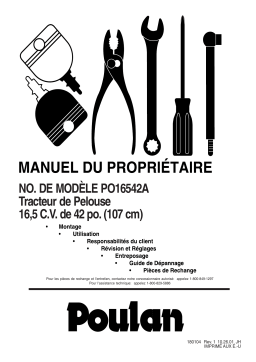 Poulan PO16542A Manuel utilisateur