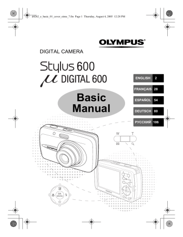 Stylus 600 DIGITAL | Olympus μ 600 Digital Manuel utilisateur | Fixfr