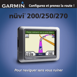 Garmin nuvi 250 Manuel utilisateur