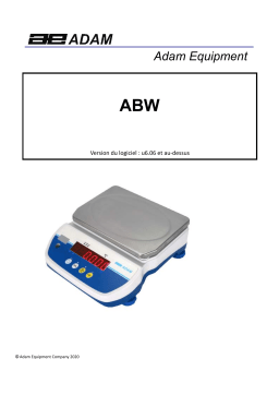 Adam Equipment ABW Aqua Washdown Scale Manuel utilisateur