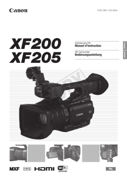 Canon XF 205 Mode d'emploi