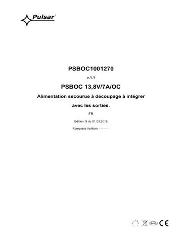 Mode d'emploi | Pulsar PSBOC1001270 Manuel utilisateur | Fixfr