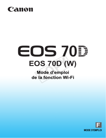 Canon EOS 70D Manuel utilisateur | Fixfr