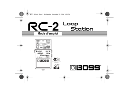 Boss RC-2 Manuel utilisateur