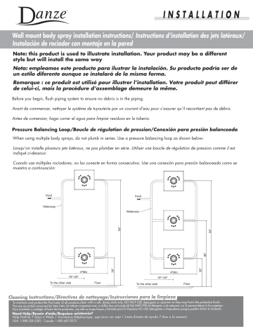 Mode d'emploi | Danze D460244 Sirius Chrome Bathtub and Shower Jet Manuel utilisateur | Fixfr